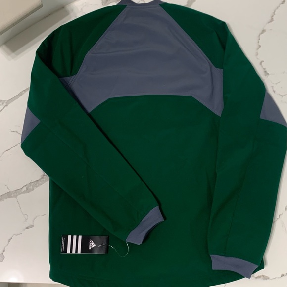 Adidas Fielders Choice Jacket Baseball Zip Green - Picture 2 of 5